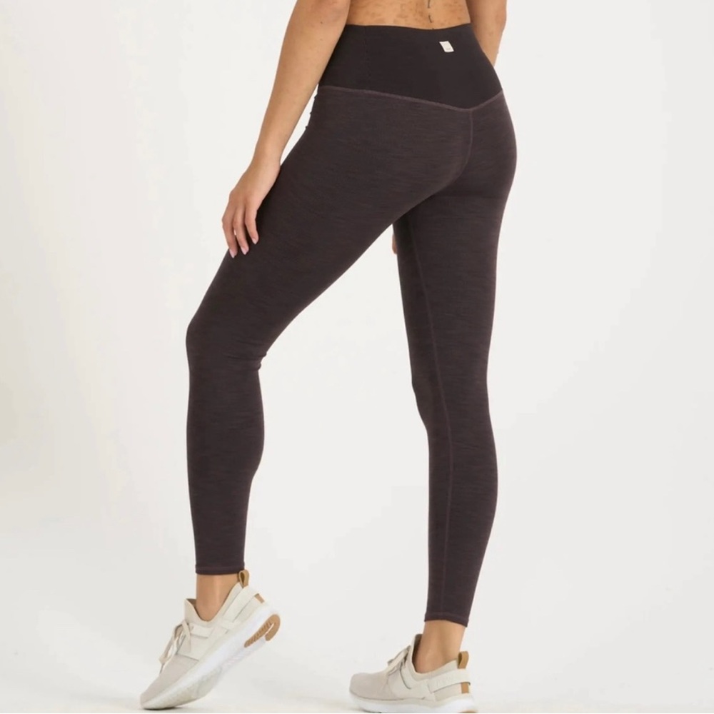 EUC Vuori Lux Rib Studio high rise Quartz heather ribbed leggings XS